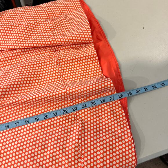 Lane Bryant Orange Polka Dot A Line Mod Collection Cotton Skirt Size 22 - Picture 10 of 12